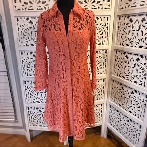 NWT Nanette Lepore Coral Lace Dress Sz 8